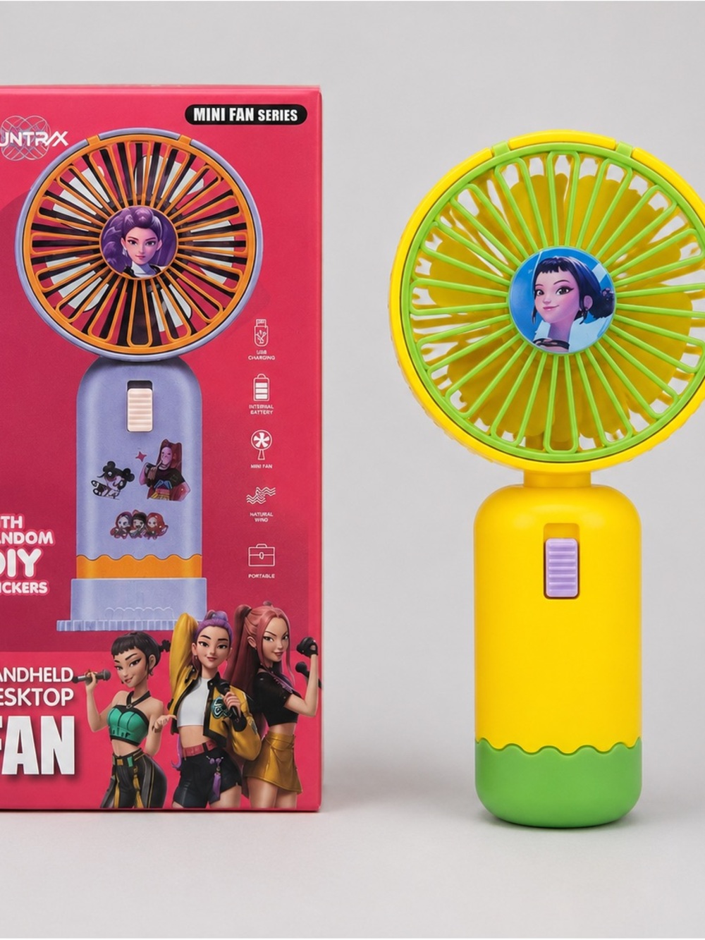 KPOP Demon Hunters Mini Handheld & Desktop Fan
